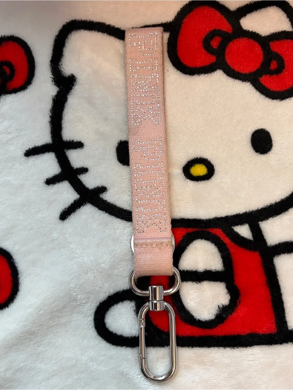 VS PINK wristler strap keychain